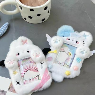 Cartoon Plush Photocard Case Photo Card Holder Portable Ins Card Case Students Idol Photos Protective Cover