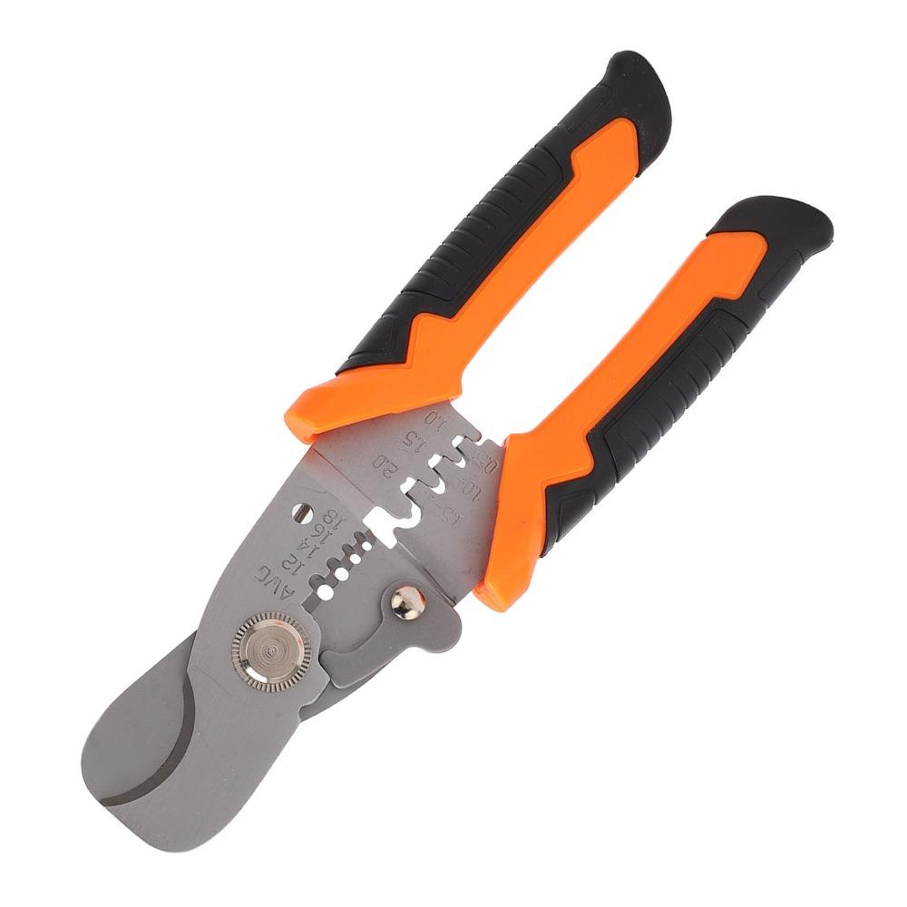 Stainless Steel Wire Stripper 6.9in Length Crimper Tool Convenient Cutting Tool  Repair Work