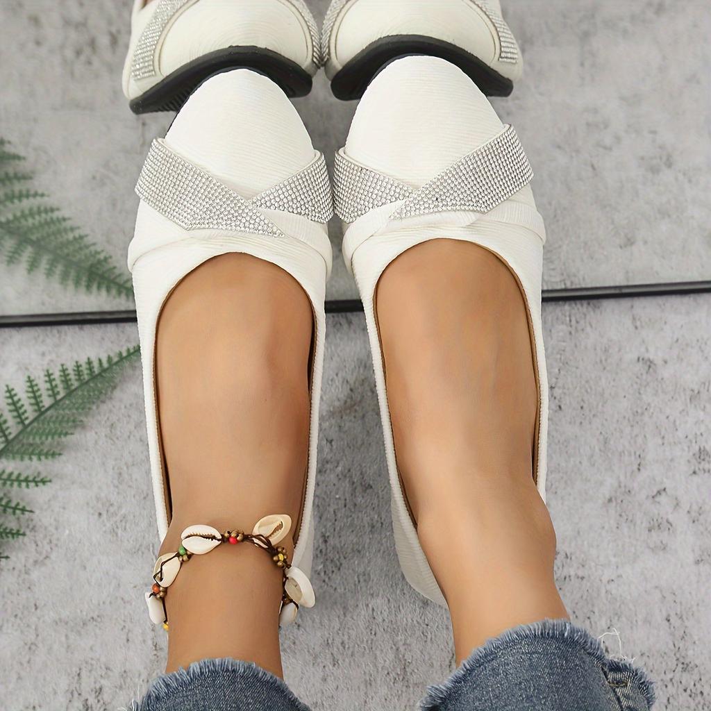 Elegante Damen Mary Jane flache Schuhe, Funkelnder Glitzer, Leicht, Bequem, Handwaschbar, Frühling/Sommer/Herbst/Winter