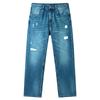 NVG·YOUNG Men's Distressed Straight-Leg Tencel Jeans