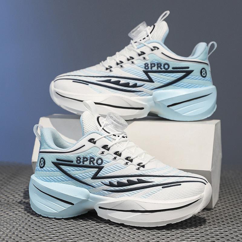 2025 New Mesh Breathable Rotating Button Classmates and Students Training Running Shoes Red Rabbit Children's Mandarin Duck Sports Shoes