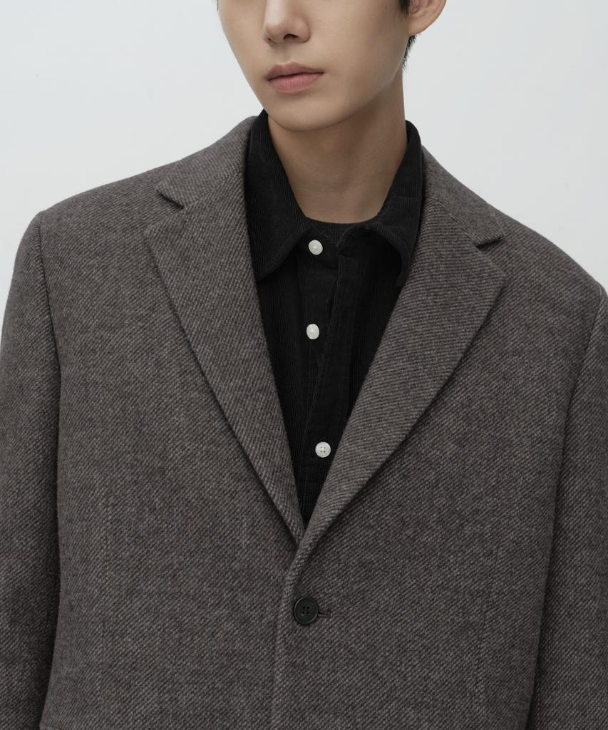 MUSINSA STANDARD [City Workers] Wool Blend Tweed Blazer [Brown]