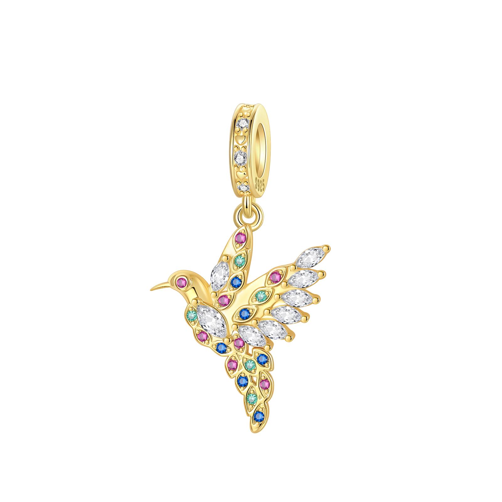 

Copper Phoenix Hummingbird Love Pendant Charm Fit Bracelet Diy Bead Ms Premium Jewelry Valentine S Birthday Gift