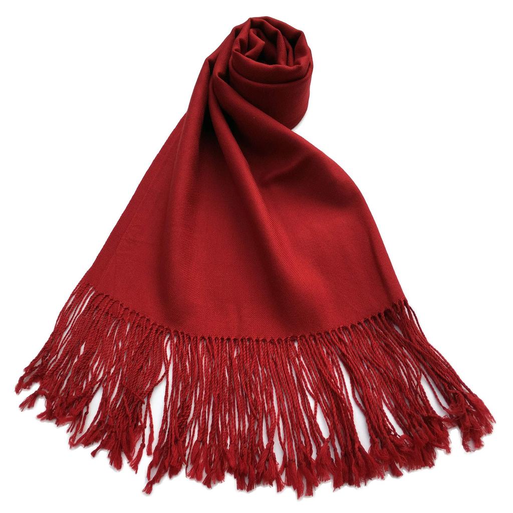 Luxury Pashmina Pashmina Stole [NEW COLORS] High-Grade (Real Red)