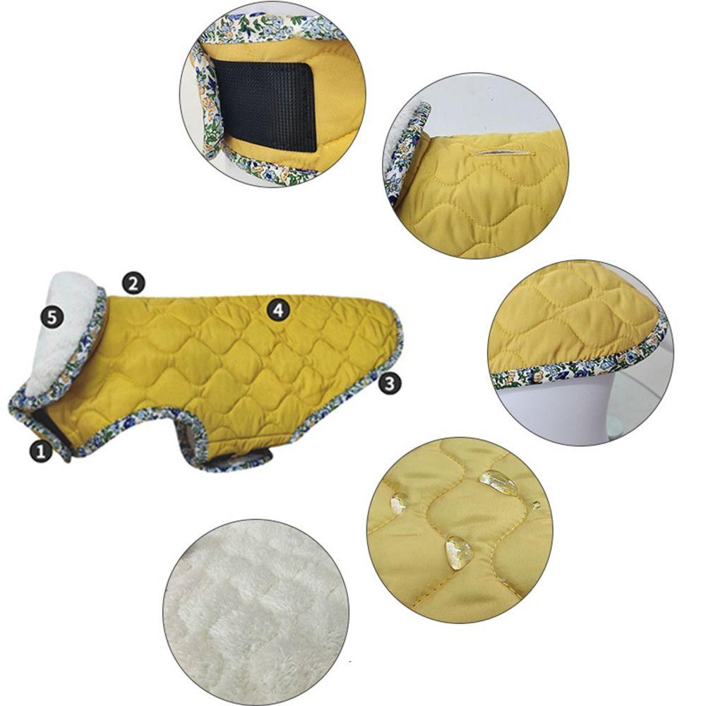 Warm Pet Quilted Coat Thickened Dog Coat Vest Dog Clothes Dog Winter Coat  For Large Dogs