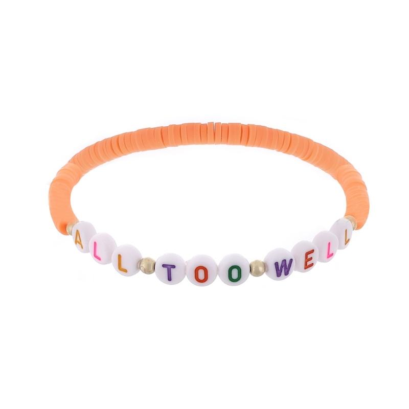 12pcs/set Taylors Bracelets Beaded Wristband Friendship Bangle for Women Letter Clay Beads Bracelets for Swiftie Fans