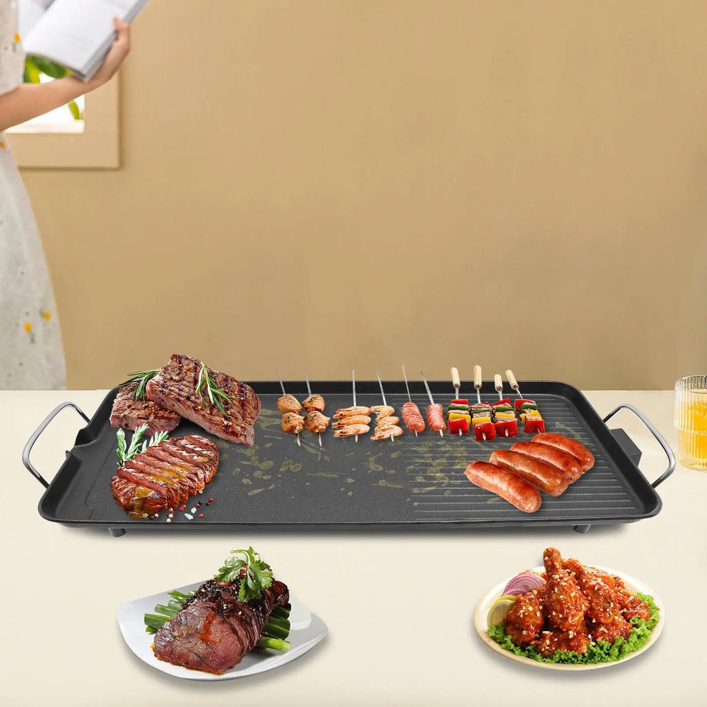 Smokeless Outdoor Electric BBQ Grill - Portable Electric Barbecue 1500W