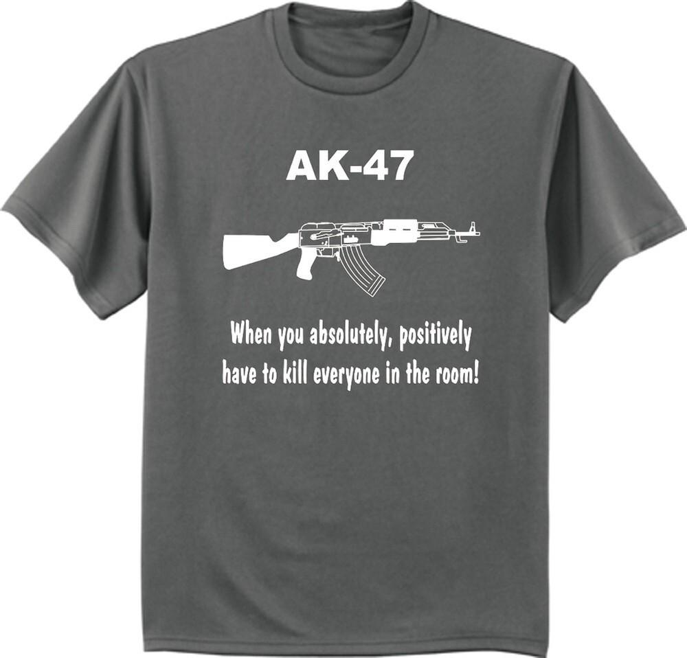 Мужская футболка AK-47 Смешная надпись Права на ношение оружия Вторая поправка Детали и аксессуары AK47 Унисекс футболка S