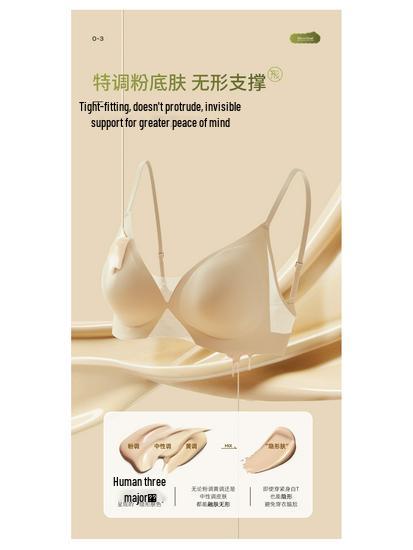Summer Seamless Triangle Cup Bra: Thin, Breathable Mesh for Small Bust with Antibacterial Push-up Design