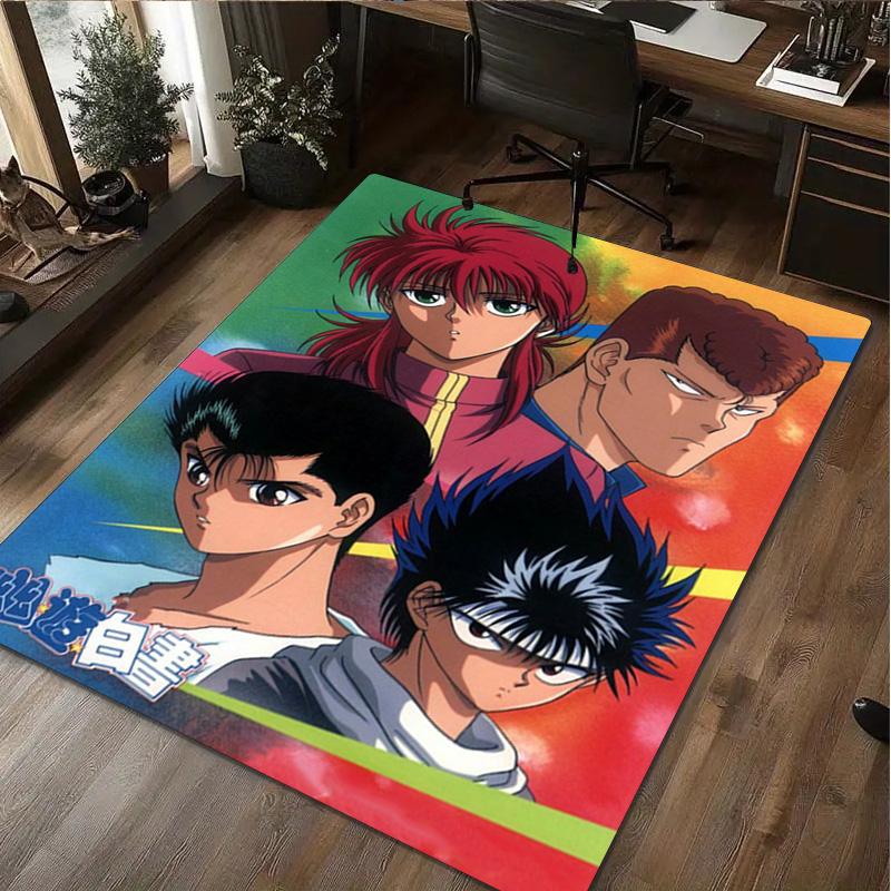 Yu Yu Hakusho Carpet Office Decorative Carpet For Living Room Bedroom Door Mat Floor Rug Computer Chair Area Rug