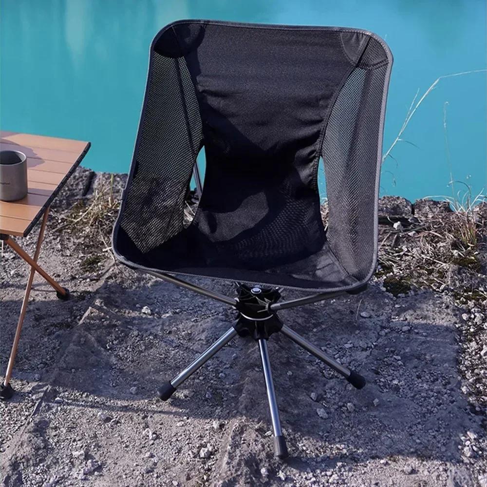 Silla Ligera de Camping Silla Giratoria Silla Giratoria Silla Plegable Portátil Silla para Picnic Viaje Pesca Escalada