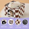 Lesure Cat Cat Cat with Toy Cute and Stylish Cat for Cats and Small Pet Supplies House, Bed, House, Square, Foldable, Space-Saving, Non-Slip, Ball,