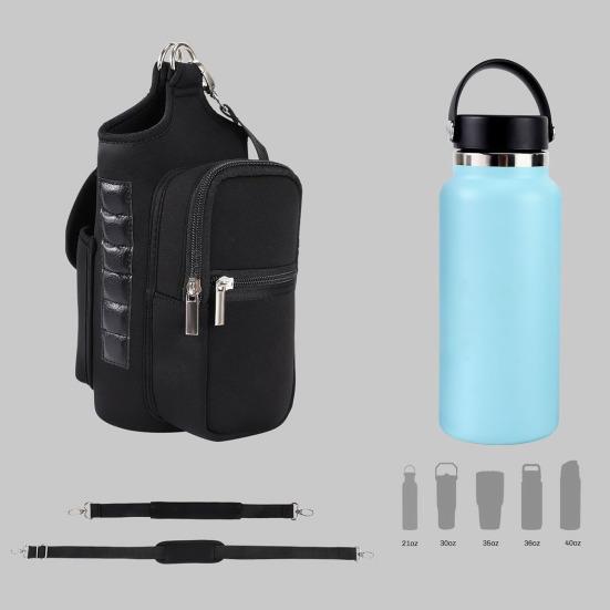 Magnetic Water Bottle Holder Crossbody Bag Waterproof Oxford Kettle Pouch for Gym Outdoor