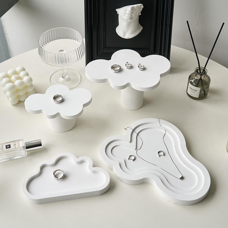 Jewelry Display Props: White Plaster Stand for Earrings, Rings & Photo Decoration