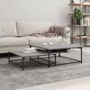  Slotted Tables, 2 Pcs, Grey Sonoma Oak