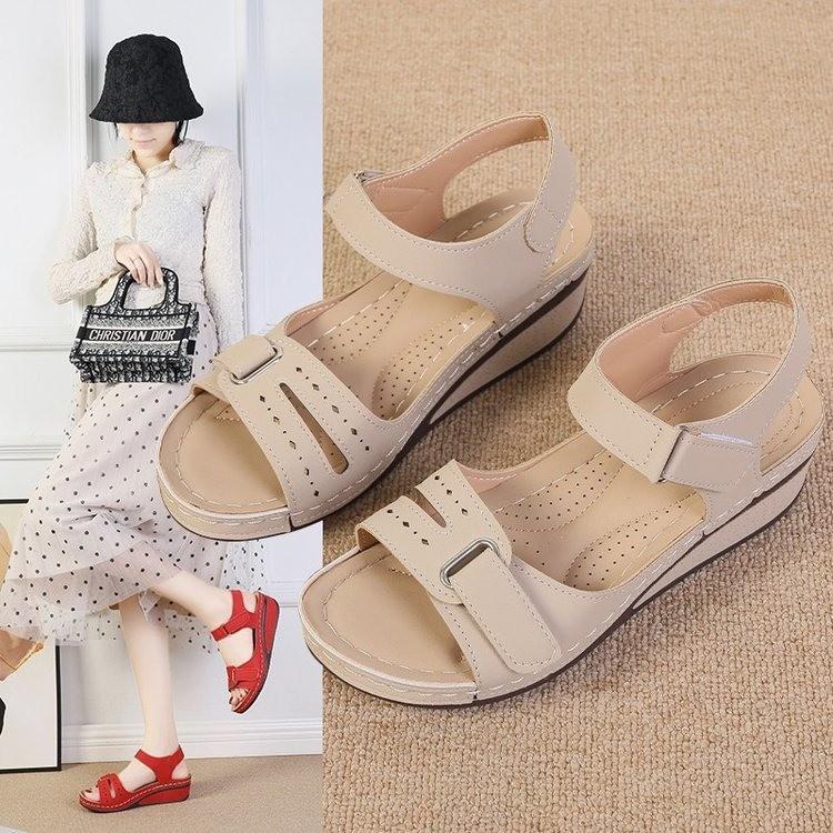 Fashion Women Chunky Platform Sandals Casual Soft Open-Toe Sandals Without Grinding Feet for Walking Shopping Stroll