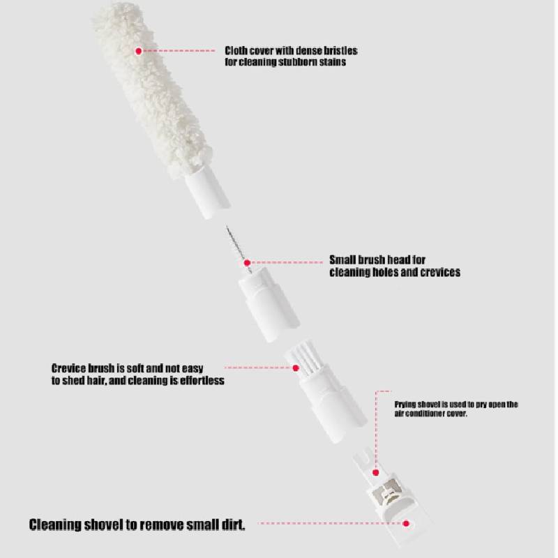 Gap Cleaning Brush For Air Conditioner Vents With Detachable Pp Material For Home Maintenance