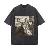 Clavicular Mogged Meme Vintage Soldiers Newspaper Graphic Vintage Distressed Loose Streetwear Tops For Campus Days