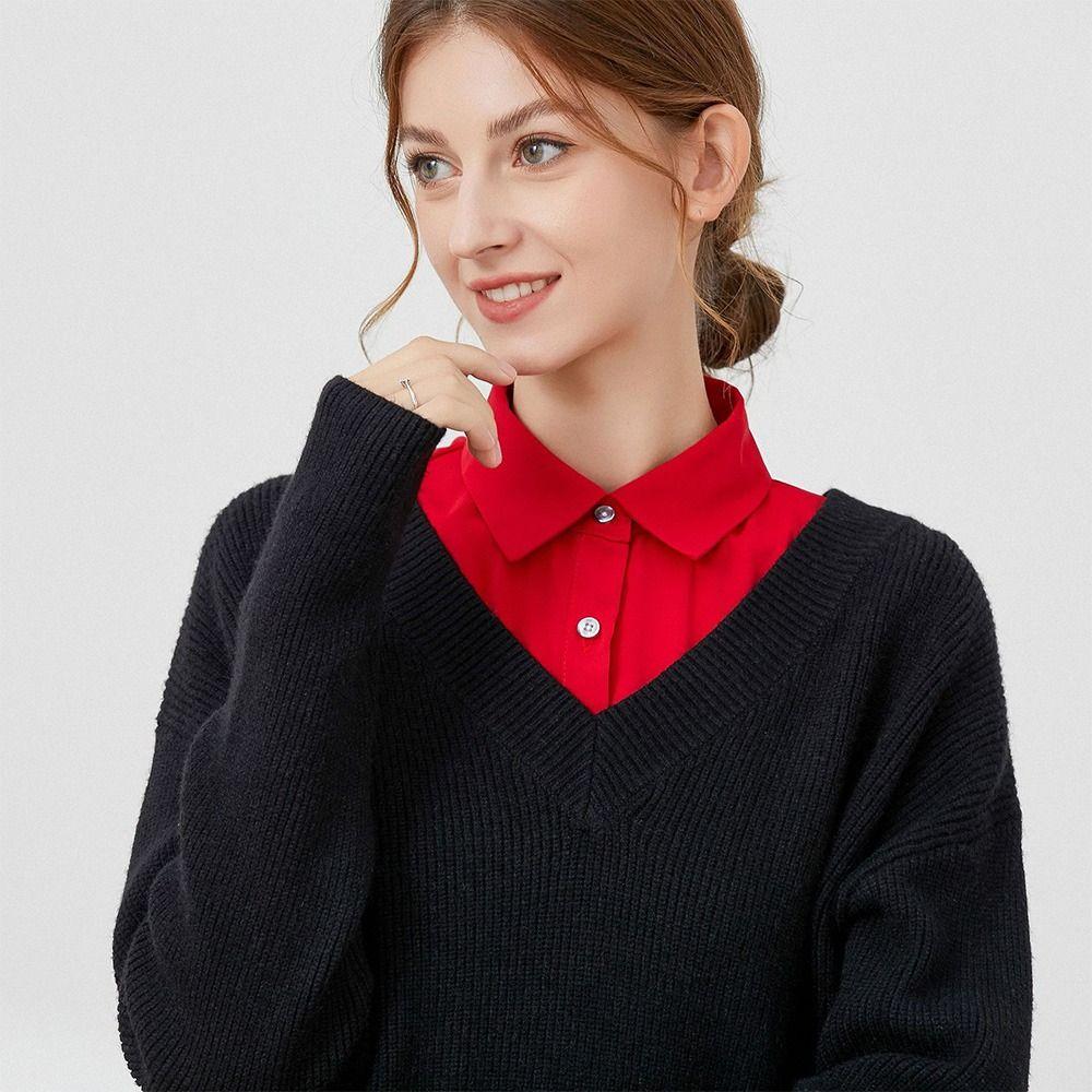 Fashion Chiffon Classic Shirt Fake Collar Lapel Clothes Accessories Blouse False Collar