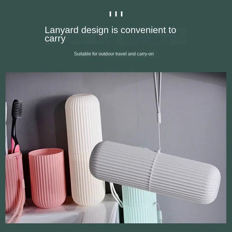 TravelMate Portable Toothbrush Holder with Toothpaste Storage Case Bathroom Cup Organizer for Travel Toiletries Essentials