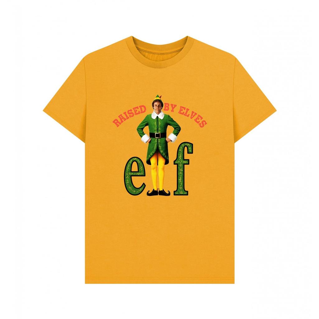 Elf Unisex Adult Raised By Elves Graphic T-Shirt