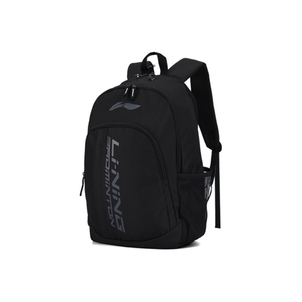Li Ning Polyester Backpack Regular Unisex Black ABSS275-4