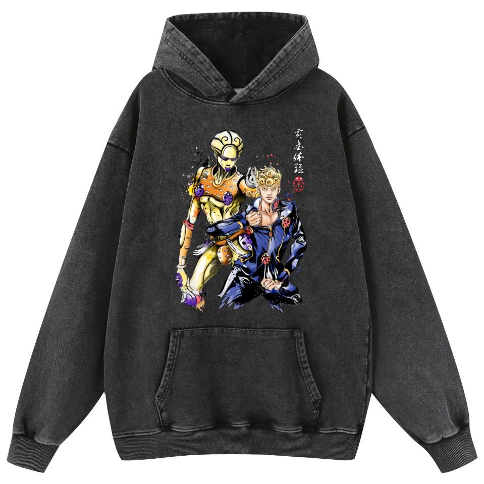 Retro Used Reine Baumwolle JOJO's Bizarre Adventure Hoodie Unisex