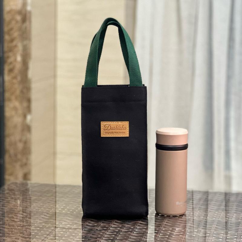 Minimalist Portable Canvas Handheld Student Water Cup Bag Insulation Cup Cover Umbrella Bag Zero Wallet Mommy Bag