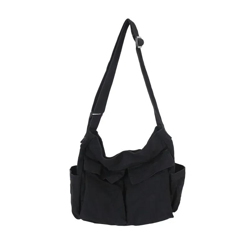 2026 Girl Handbag Canvas Teenager Shoulder Bags Teenage Women's Messenger Bags Ladies Casual Bag Teen Handbag Crossbody Purse