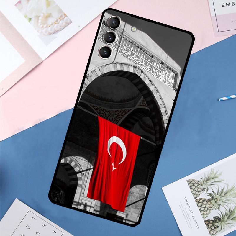 Turkey Turkish Flag Case For Samsung Galaxy S24 S23 S22 Ultra S20 S21 FE S8 S9 S10 Plus Note 10 20 Ultra Cover