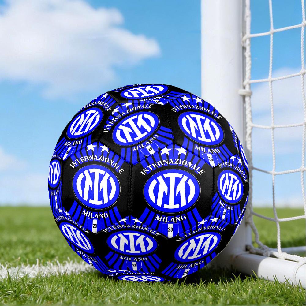 Inter FC Crest Printed No. 5 Soccer Balls, High-Quality, Anti-Slip, Protective Football, A Unique Gift , Birthdays, Christmas Gifts