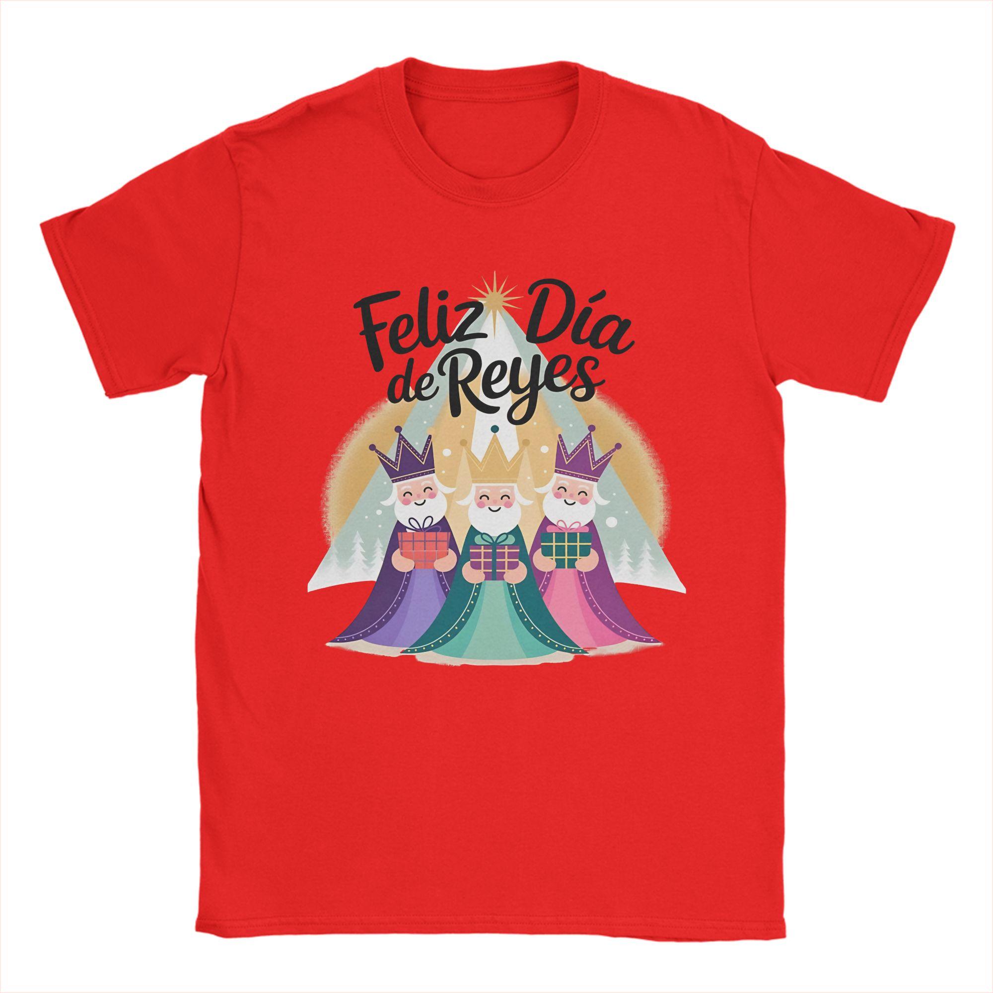 Feliz Día de Reyes Three Kings Day Epiphany Celebrati Graphic Printed T Shirts Men Women  Pure Cotton  Tee Shirt Clothes S