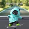 Bear Skateboard Car Ornament: Dashboard Center Console Cartoon for New Cars