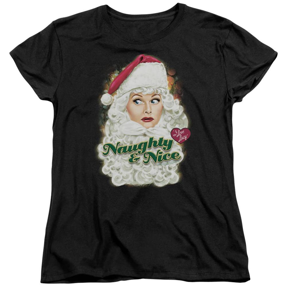 

I Love Lucy Santa Womens T Shirt Black Officially Licensed 3XL