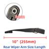 10" 250mm Rear Wiper Blade & Arm Set Kit For Suzuki Swift Hatchback 2005-2018 Windshield Windscreen Tailgate Window Rain Brush