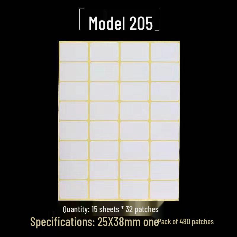 A5 Self-Adhesive Blank Label Stickers for Printing and Handwriting - White Name and Number Stickers