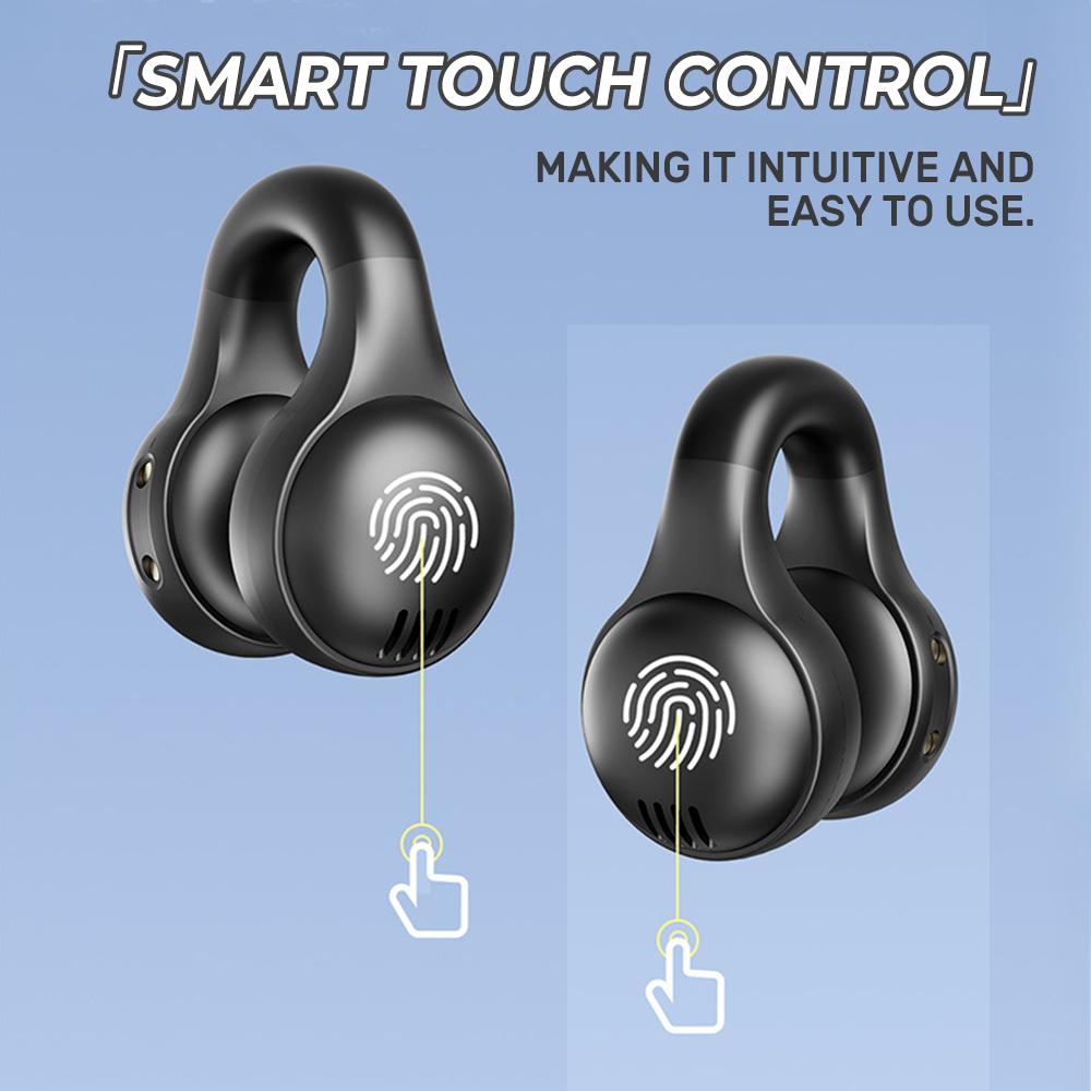 Wireless Earbuds Open Ear Clip Headphones Air Conduction Earbuds LED Power Display Earphones Sport Bluetooth 5.4 Headphones