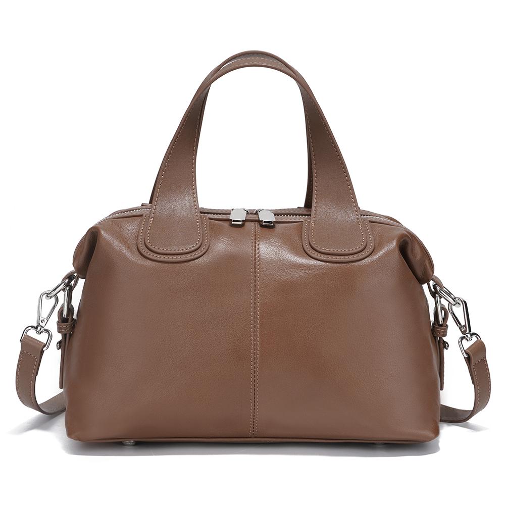 Geantă de damă cu mâner superior din piele naturală Zency Boston Bag