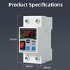 Overcurrent Protector Current Limiter Magnetic Holding Relay Delay Protection 1-999s Space-saving Electricity Meter