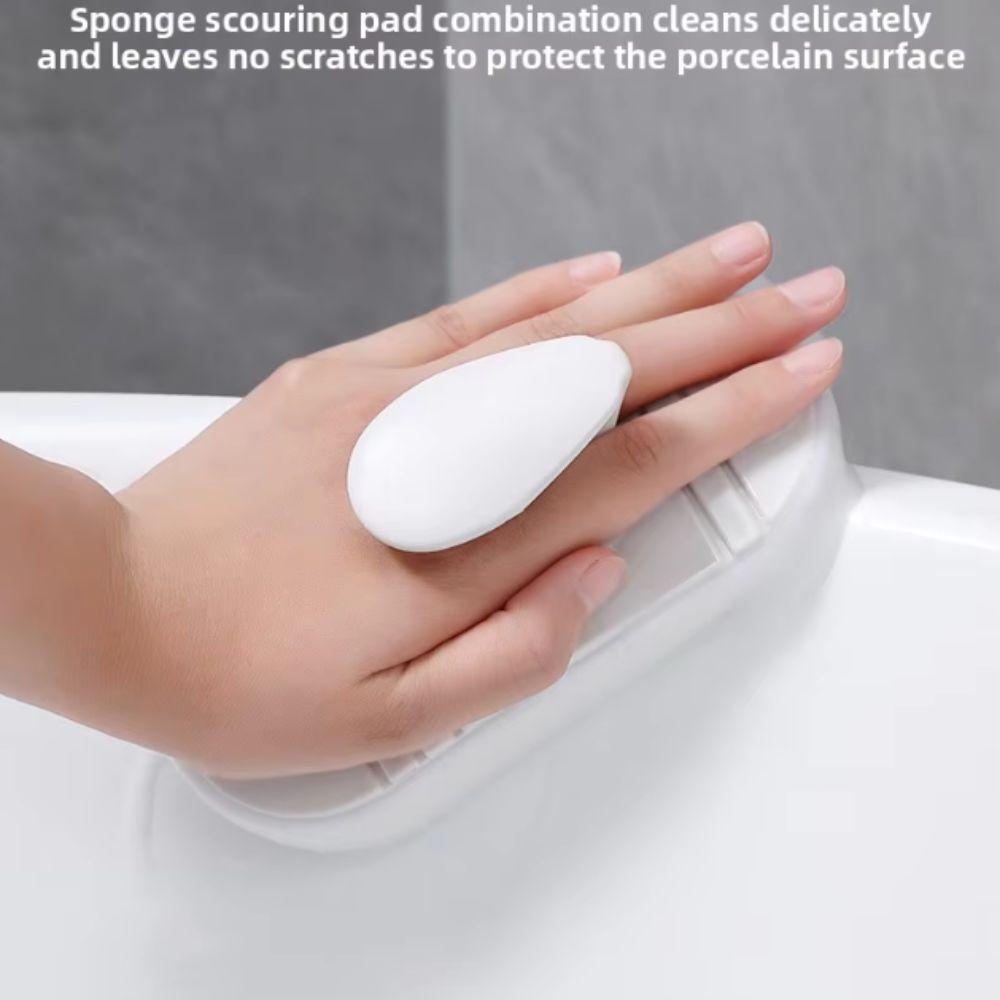 Flexible Handle Handheld Cleaning Brush Multi-purpose Ergonomic Design Sponge Scrubber Stain Removal Bendable Sponge
