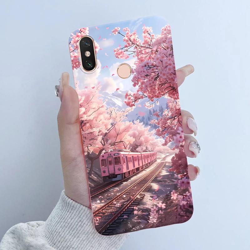 For Xiaomi Mi Max 3 Case Back Cover New design Butterfly Flower Girl Painted Candy Color Soft Silicone Shells For Mi Max3 Capa