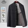 LAOYECHE Men's Stand Collar Chinese Style Wool Blend Jacket