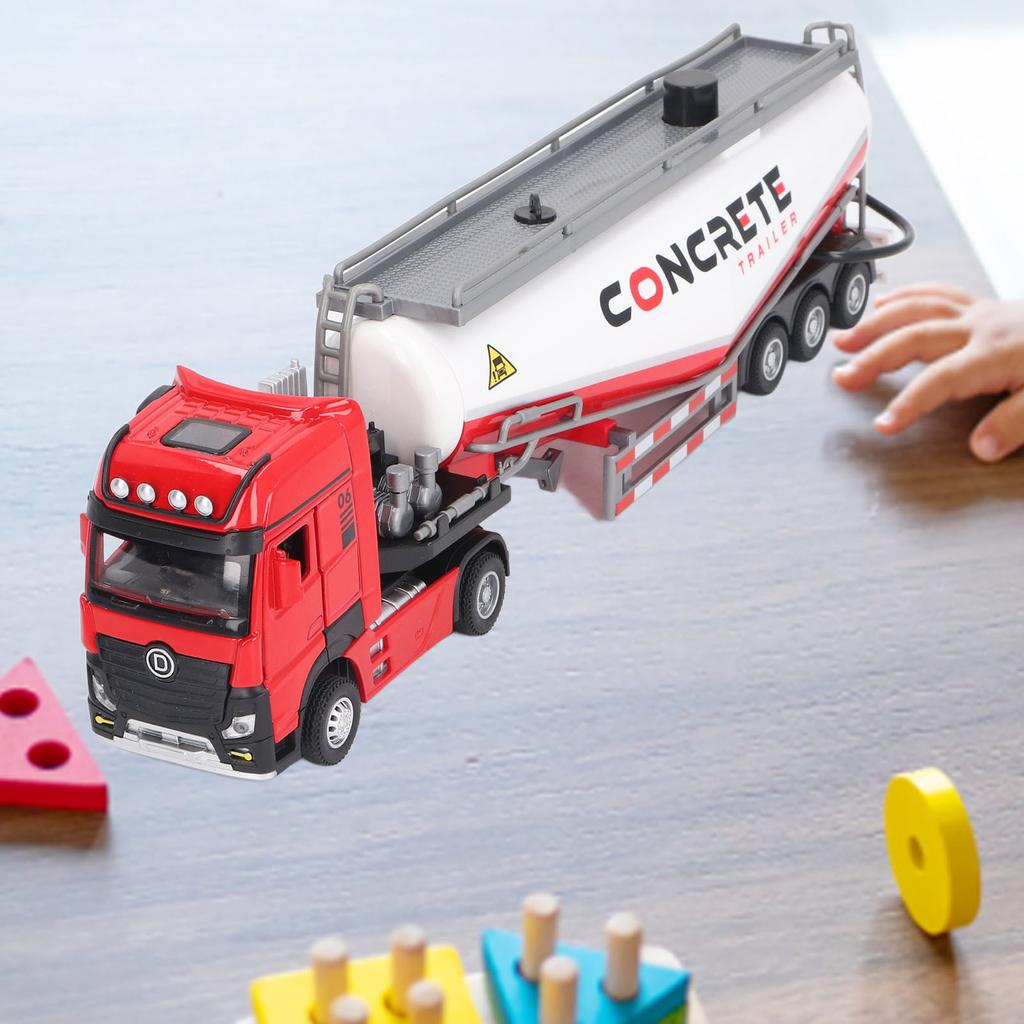 1:32 Scale Alloy Concrete Pump Truck High Simulation Construction Vehicle Model with Water Spray Function