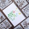 24PCS Rectangle Hollow Painting Templates for DIY Album Border Ruler Scrapbook Art Tool