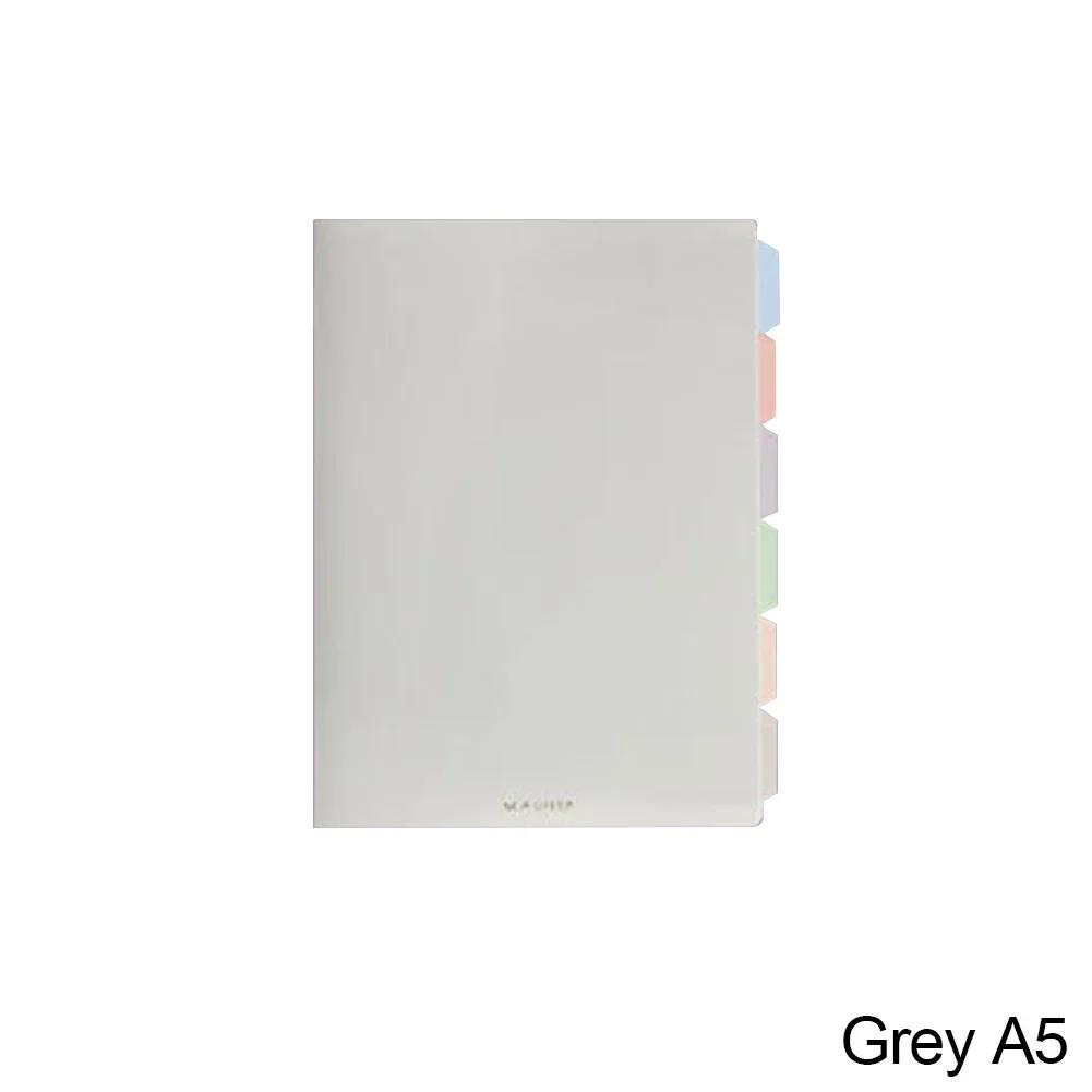 

60 Sheets A5/B5 Morandi Color Loose Leaf Notebook PP Cover Binder Line Refillable Office School Stationery Journal Supplies