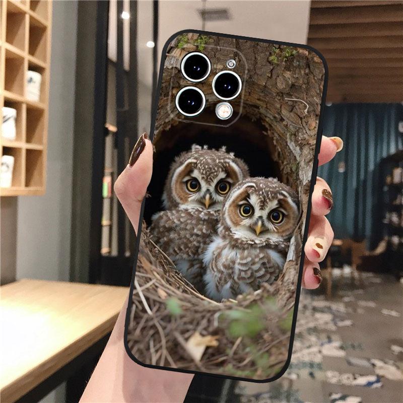 

Phone Case Carcasa Funda For iPhone 17 Pro Max 17 Air 16 15 14 13 Pro Max 15 16 Pro 15Plus Owls Animal iphone 14
