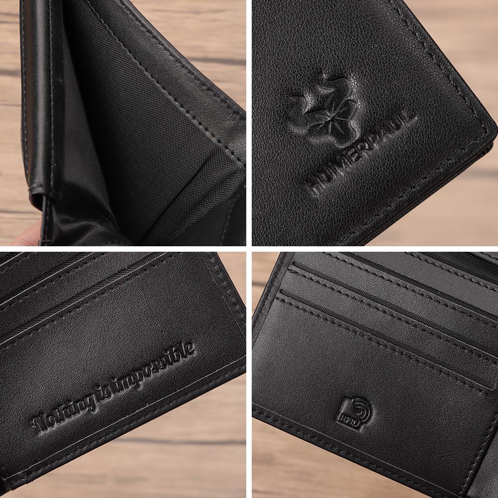 HUMERPAUL Men Wallet Leather Wallet Slim Card Case