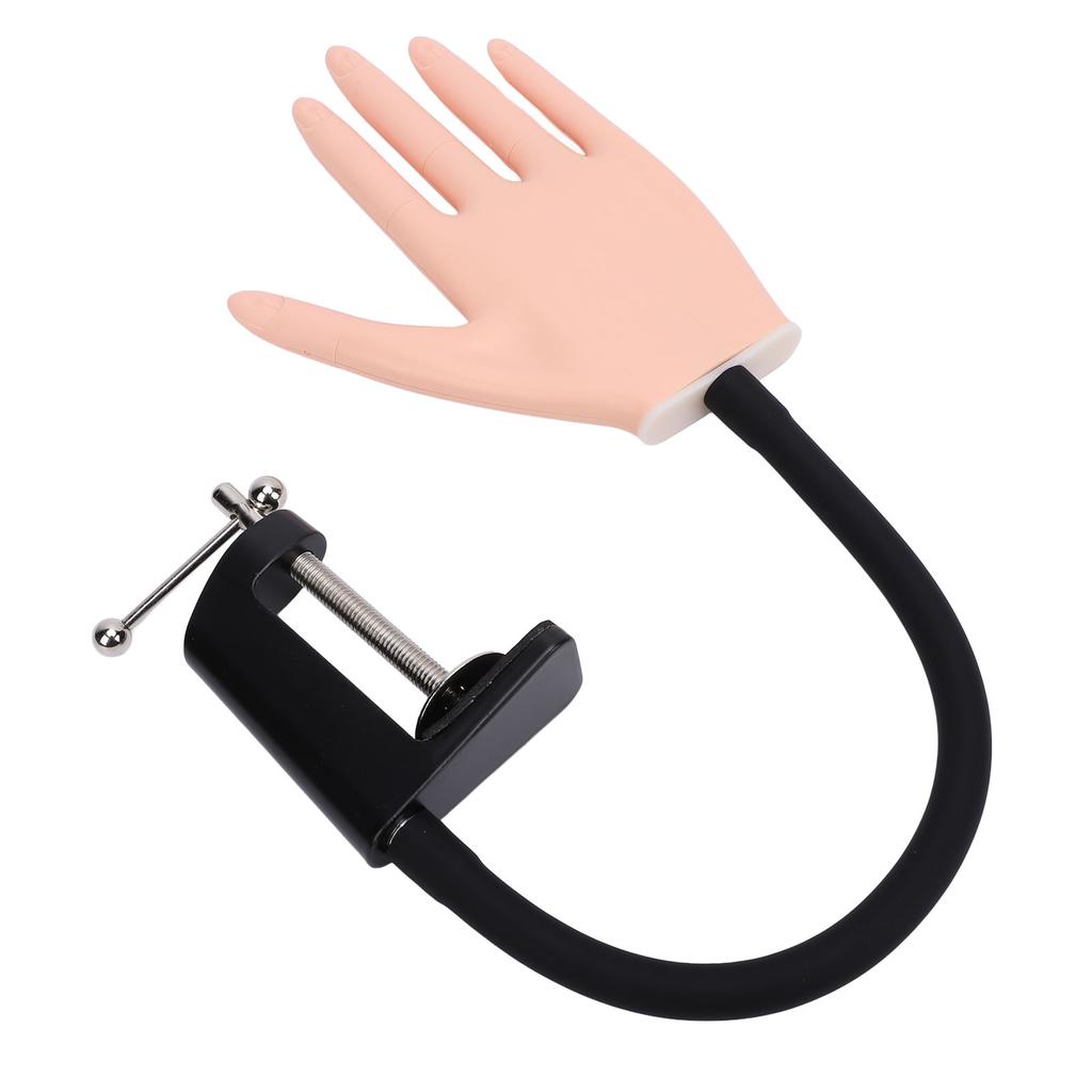 Manicure Practice Hand Model Nail Maniquin Hand Removable Fingers Artificial Hand with Bracket for Beginner