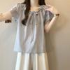 Women's Three-dimensional Flower T-shirt Loose Round Neck Bow Tie Design Ladies T-shirts Summer Daily Comfortable Famale Pullover Top