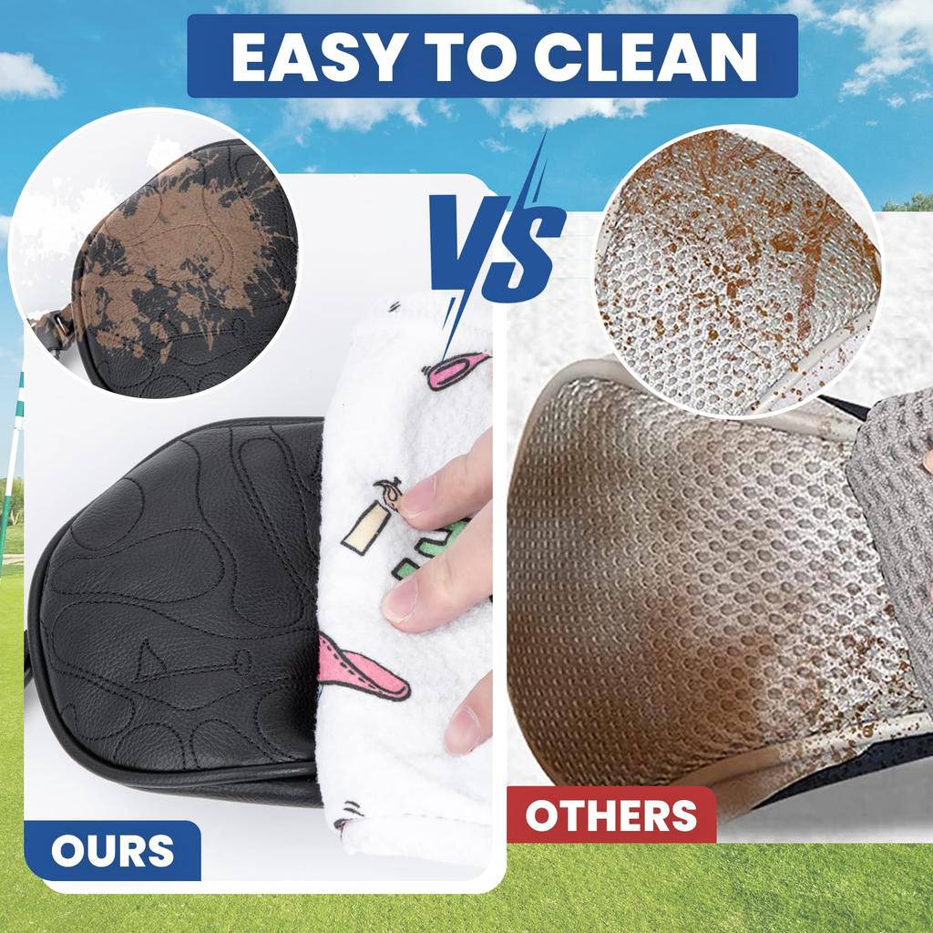 Golf Club Goblet Golf Golf Wood Aliennana Driver Covers Fairway Wood Covers Utility Covers Cover for Made of PU Leather 4-Piece Headcovers,